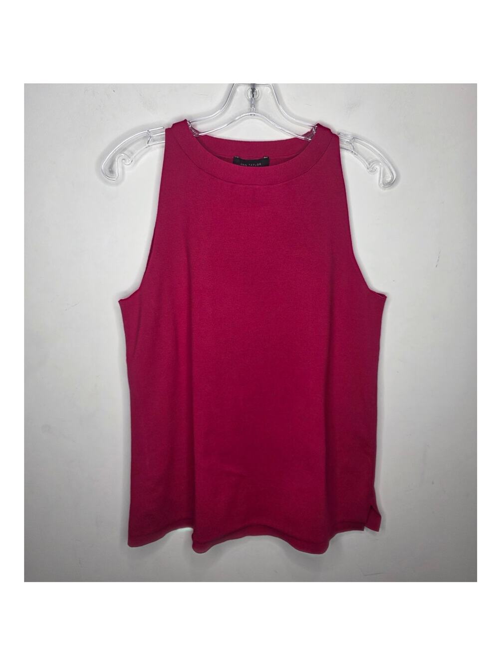 Ann Taylor pink lightweight sweater tank - medium